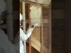 See pu foam spray machine how to spray !